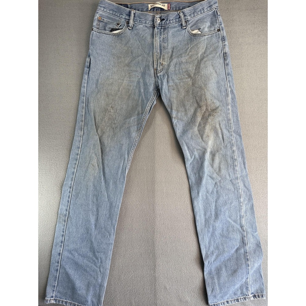 Y2k Levi's 505 Jeans Mens 36x36 Light Wash Blue Regular Straight Denim Casual